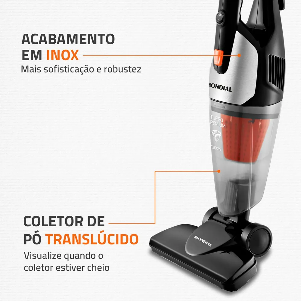 Aspirador de Pó Mondial Turbo Premium AP-31 2 em 1 1200W 127V — foto 4