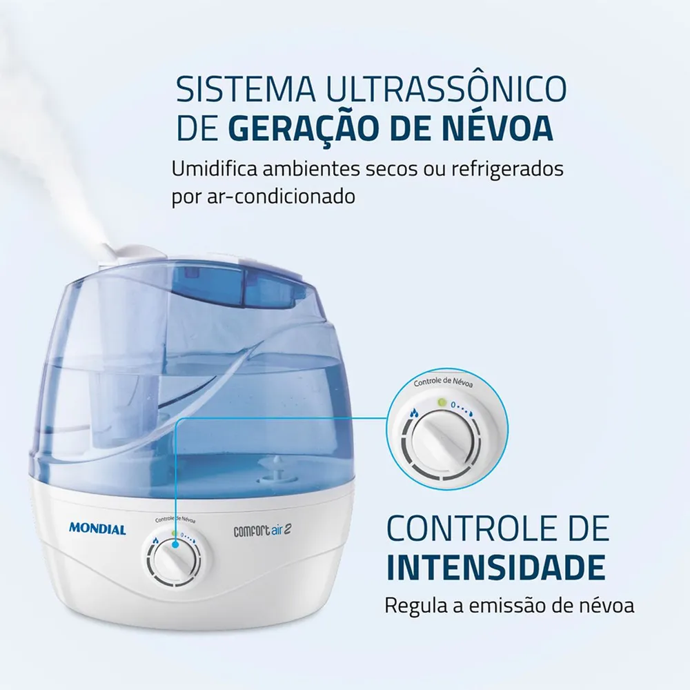 Umidificador de Ar Ultrassônico Mondial Comfort Air 2 NUA-02 Bivolt — foto 3