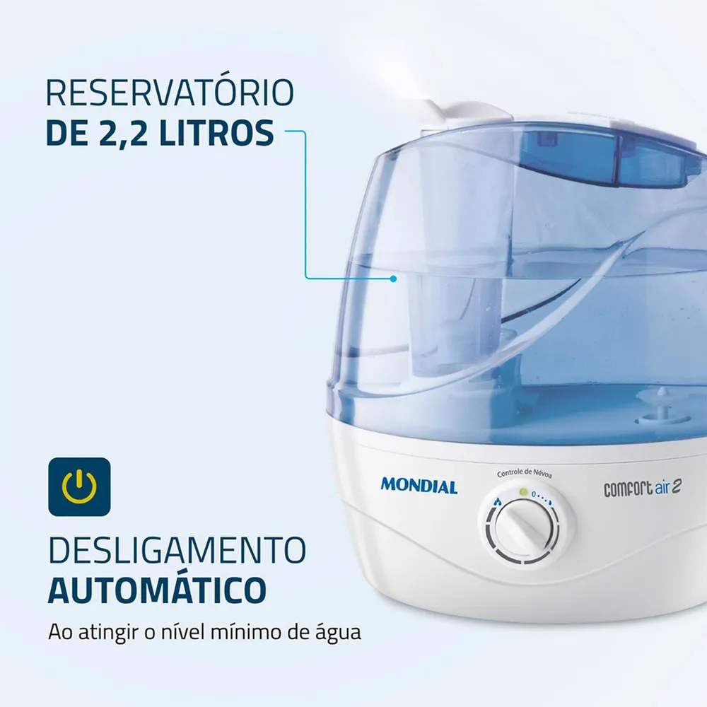 Umidificador de Ar Ultrassônico Mondial Comfort Air 2 NUA-02 Bivolt — foto 4