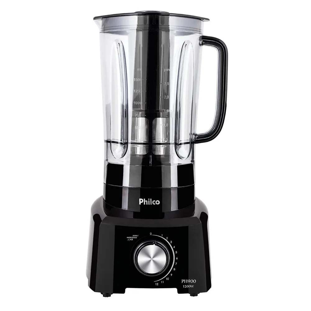 Liquidificador Philco PH900 1200W 3L com Filtro 12 Velocidades Preto 220V — foto 2