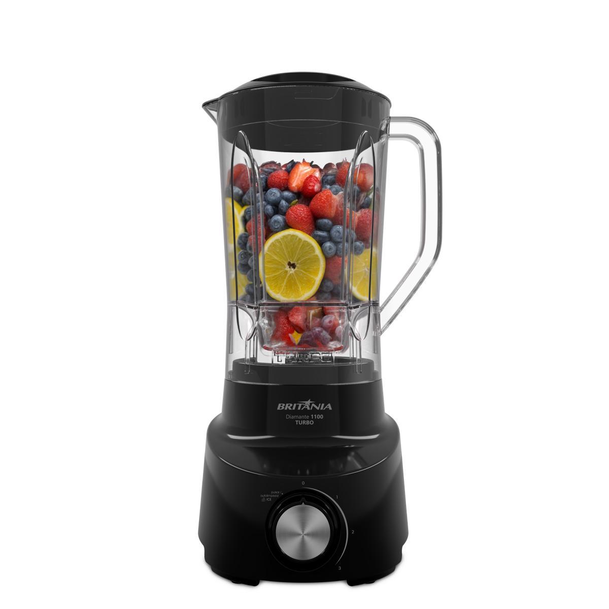 Liquidificador Britânia Diamante 1100 600W 2,6L 4 Velocidades Preto 127V
