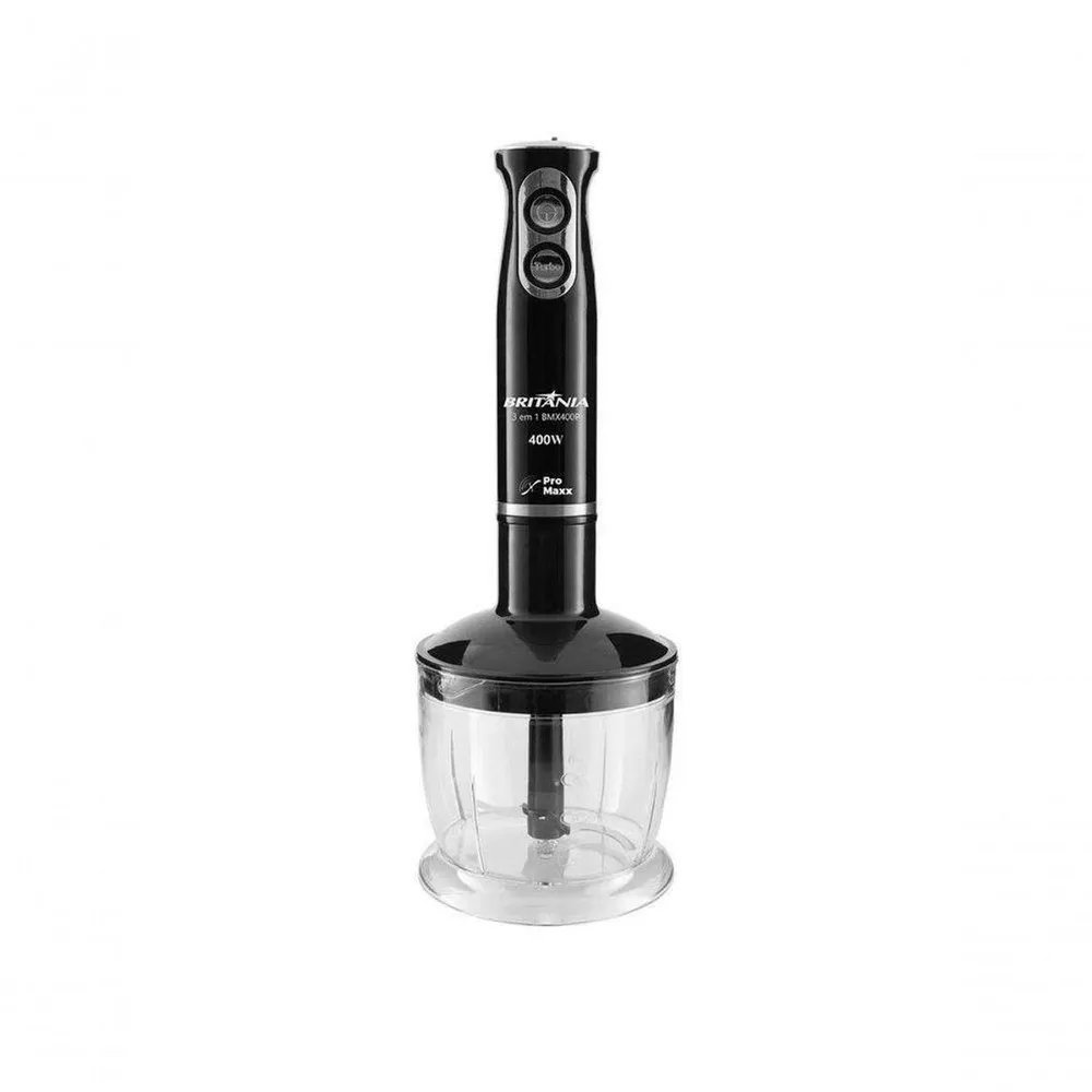 Mixer 3 em 1 Britânia BMX400P 400W 2 Velocidades + Turbo Preto 110V — foto 3