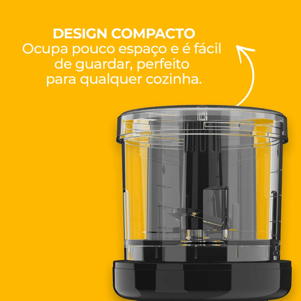 Miniprocessador Picador Cadence Mini Crush 70W Preto 127V — foto 4