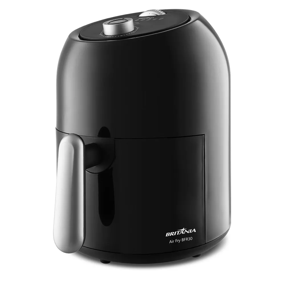 Air Fryer Britânia BFR30 3L 1000W Antiaderente com Timer Preta 127V — foto 2