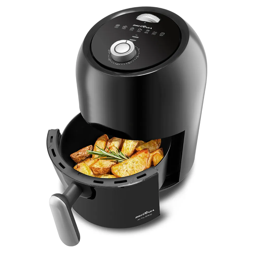 Air Fryer Britânia BFR30 3L 1000W Antiaderente com Timer Preta 127V — foto 3