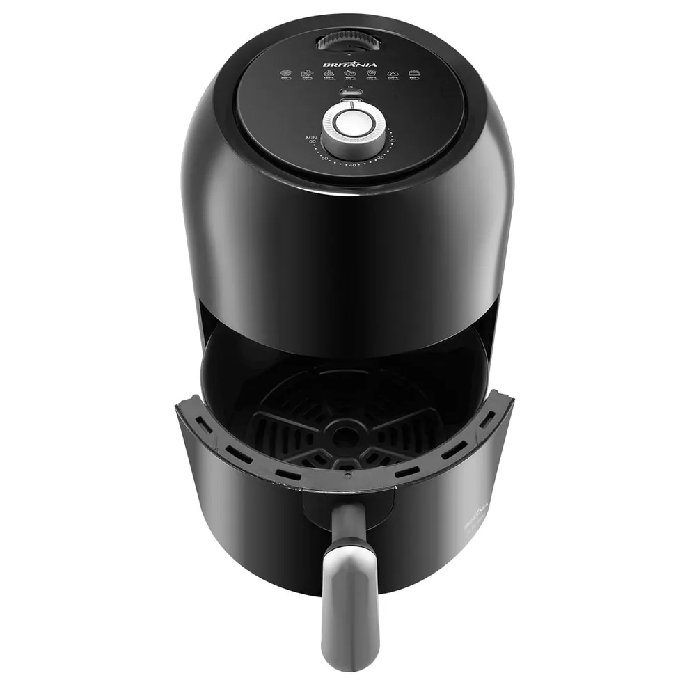 Air Fryer Britânia BFR30 3L 1000W Antiaderente com Timer Preta 127V — foto 4