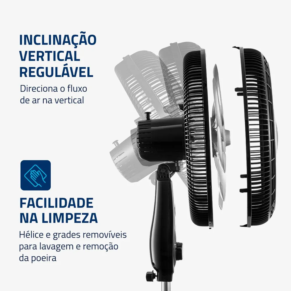 Ventilador de Coluna Mondial Super Power VSP40C 40cm 6 Pás 3 Velocidades 110V — foto 4