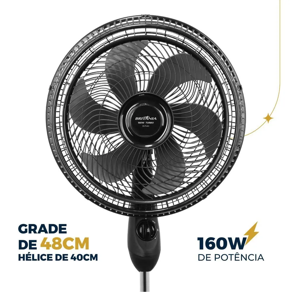 Ventilador de Coluna Britânia Maxx Force BVT450 40cm 6 Pás 3 Velocidades 110V — foto 3