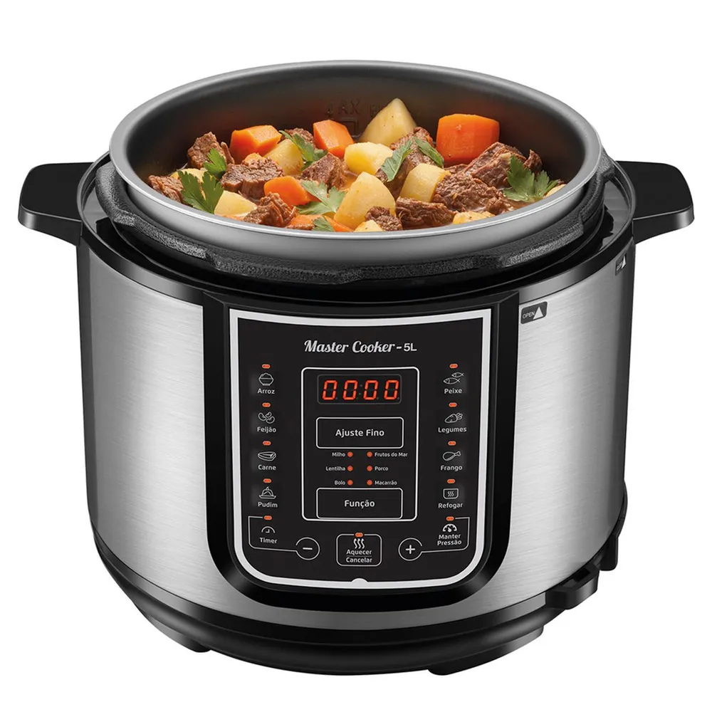Panela de Pressão Elétrica Mondial Master Cooker PE-38 5 Litros Digital Preta 220V — foto 2