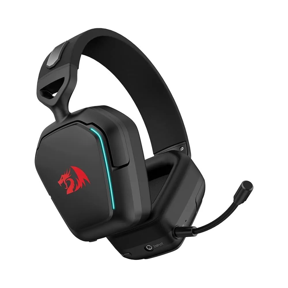 Headset Gamer Redragon Mira H868 Sem Fio 7.1 Bluetooth e 2.4GHz RGB Preto — foto 2