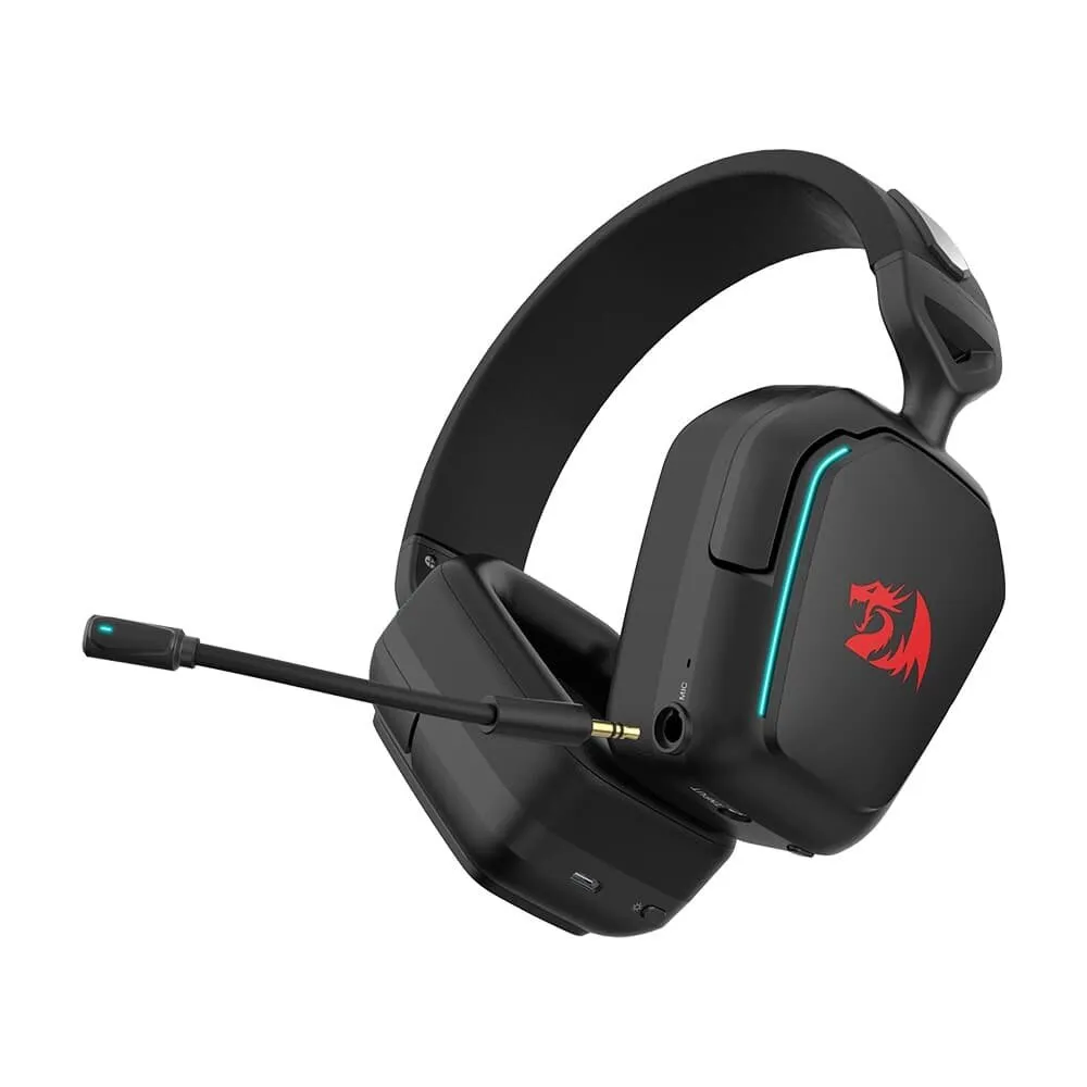 Headset Gamer Redragon Mira H868 Sem Fio 7.1 Bluetooth e 2.4GHz RGB Preto — foto 3