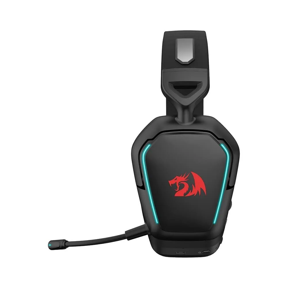 Headset Gamer Redragon Mira H868 Sem Fio 7.1 Bluetooth e 2.4GHz RGB Preto — foto 4