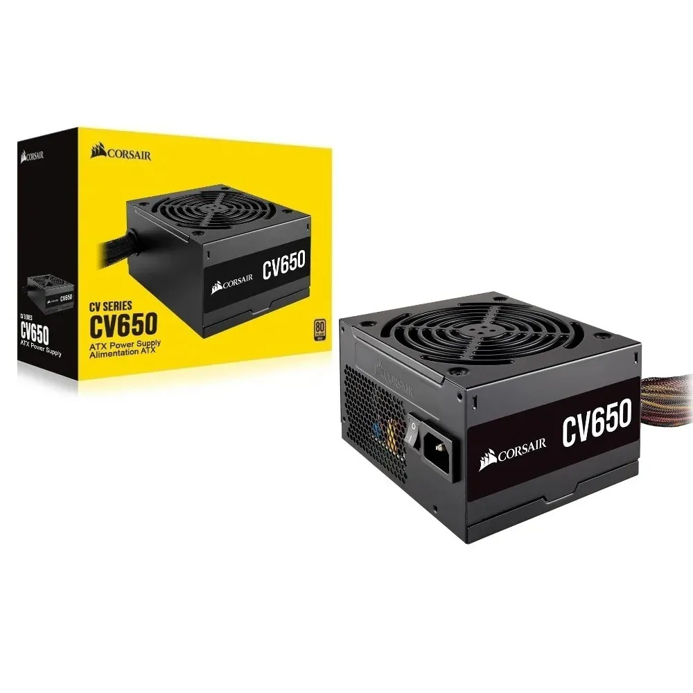 Fonte Corsair CV650, 650W, 80 Plus Bronze, PFC Ativo, Ventilador 120mm, ATX, Preto - CP-9020211-BR — foto 2