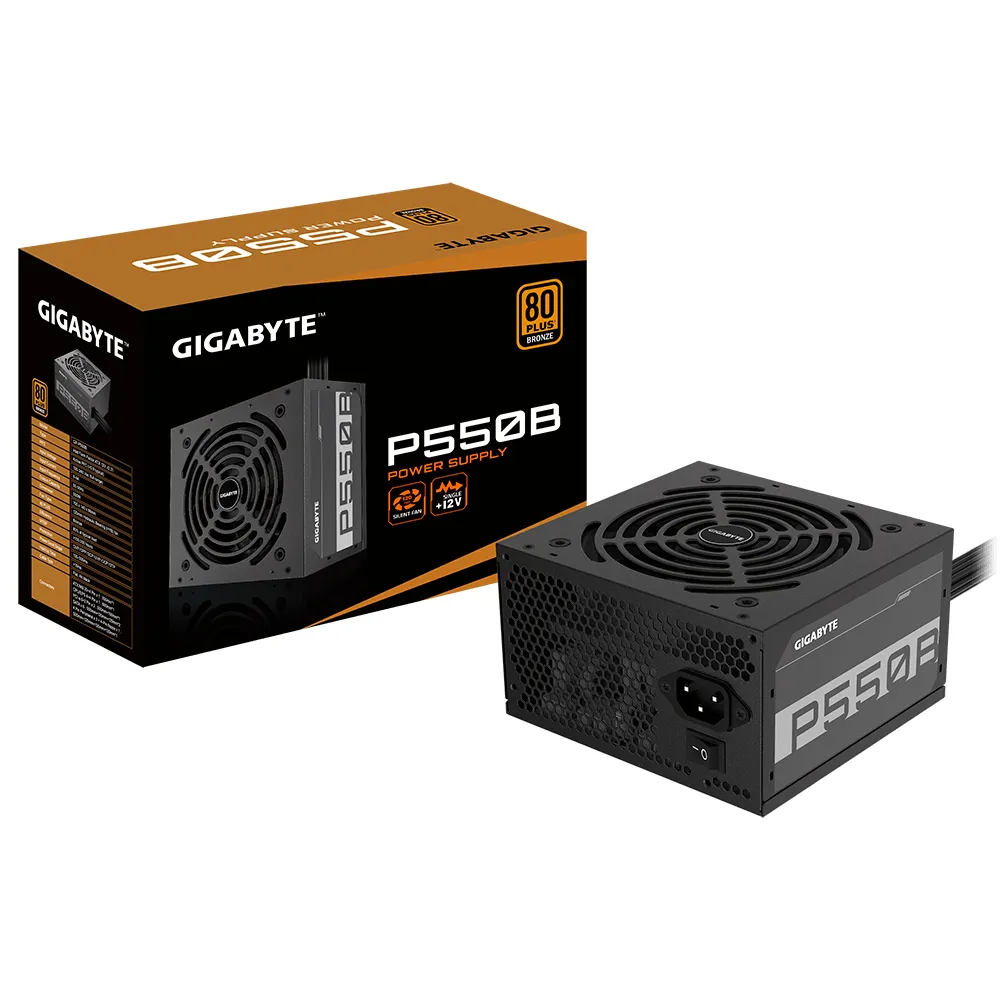Fonte Gigabyte P550B, 550W, 80 Plus Bronze, PFC Ativo, Ventilador 120mm, ATX, Preto - GP-P550B — foto 4