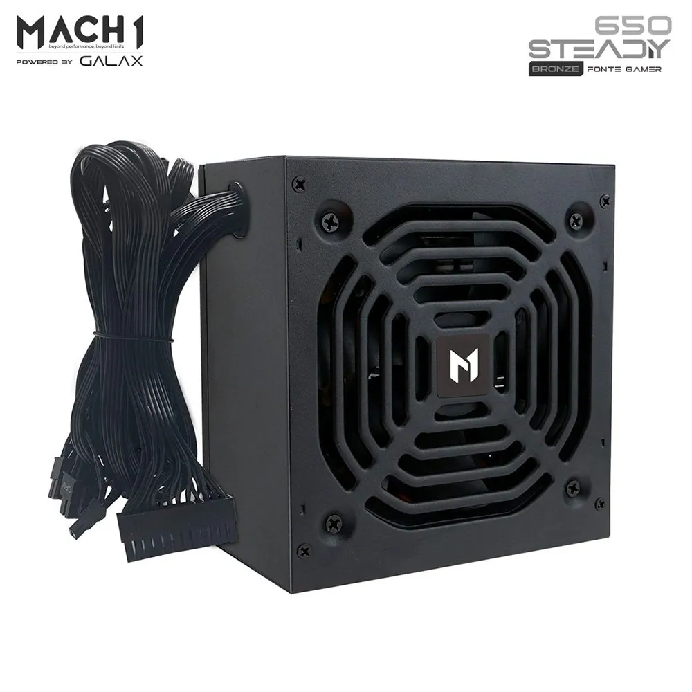 Fonte MACH1 Steady 650W 80 Plus Bronze ATX PFC ativo ventoinha 120 mm — foto 3