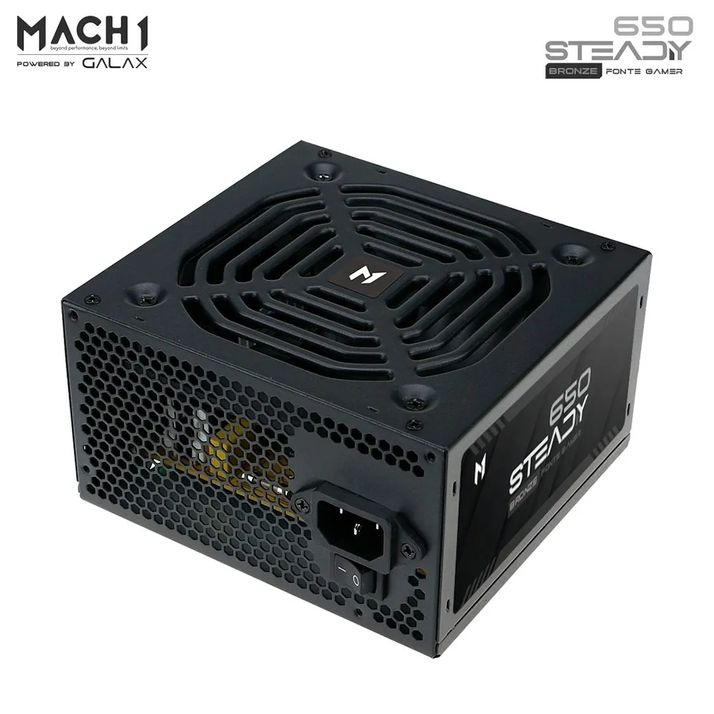 Fonte MACH1 Steady 650W 80 Plus Bronze ATX PFC ativo ventoinha 120 mm — foto 4