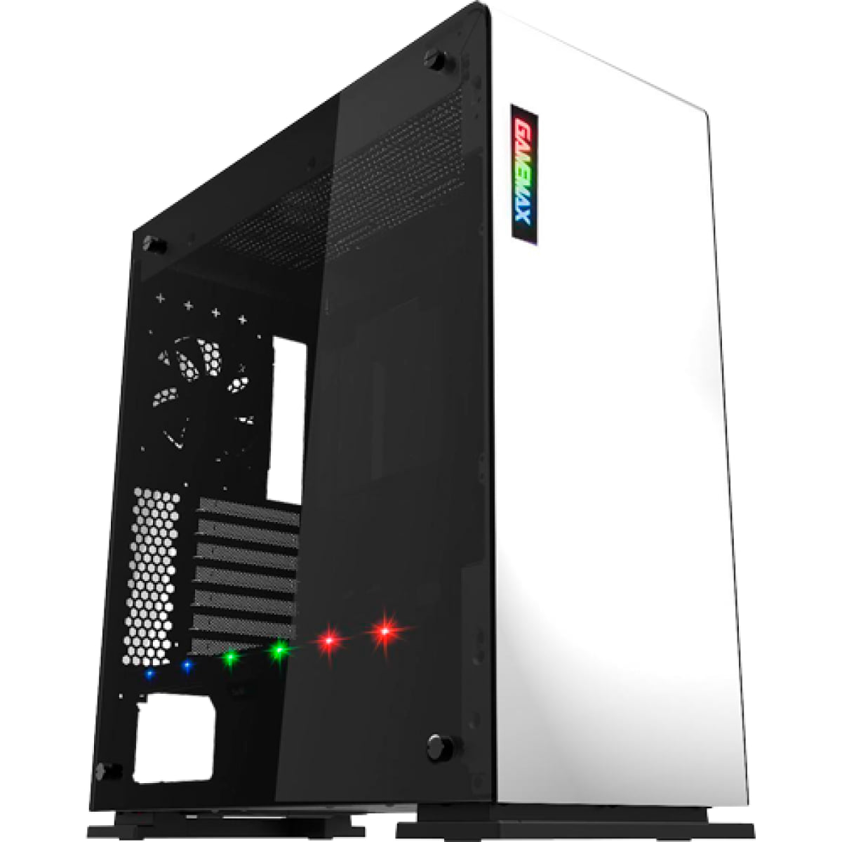 Gabinete Gamer Gamemax Vega M909 Branco, RGB, Lateral em Vidro Temperado, 3 Fans - M909-W
