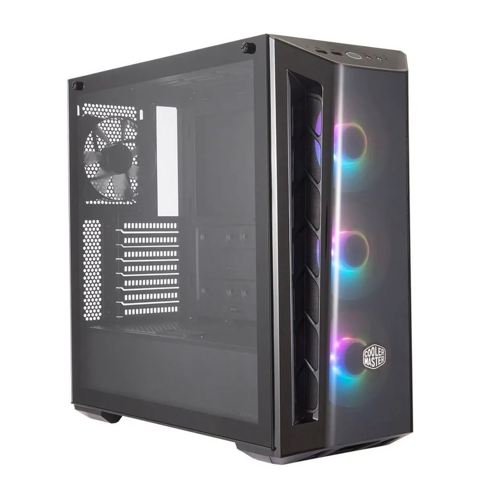 Gabinete Gamer Cooler Master MasterBox MB520 ARGB, Mid Tower, ATX, Lateral em Vidro Temperado, Frontal em malha DarkMirror, 3 Fans ARGB 120mm — foto 2