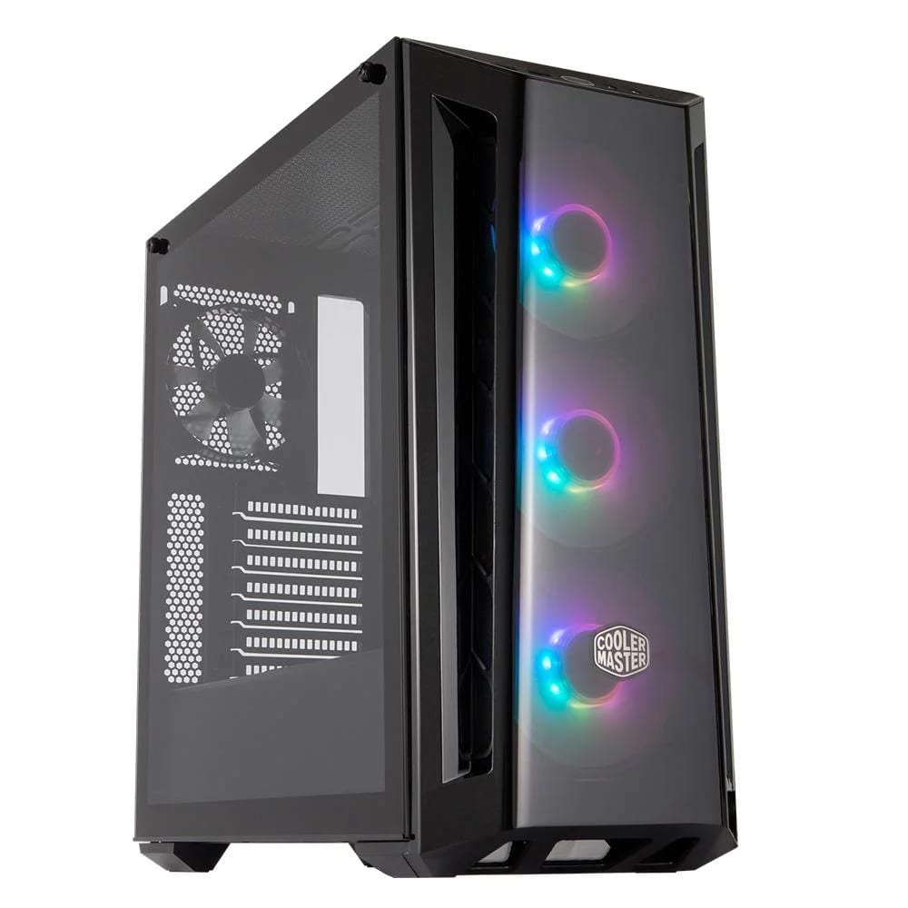Gabinete Gamer Cooler Master MasterBox MB520 ARGB, Mid Tower, ATX, Lateral em Vidro Temperado, Frontal em malha DarkMirror, 3 Fans ARGB 120mm