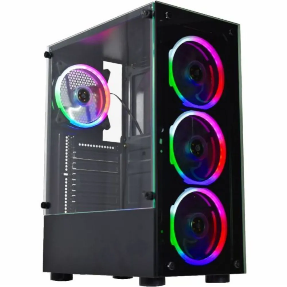 Gabinete Gamer K-Mex 10W5 Mid Tower, ATX, Lateral em Vidro Temperado, 3 Fans 120mm, Preto - CG10W5RH001CB0X — foto 2