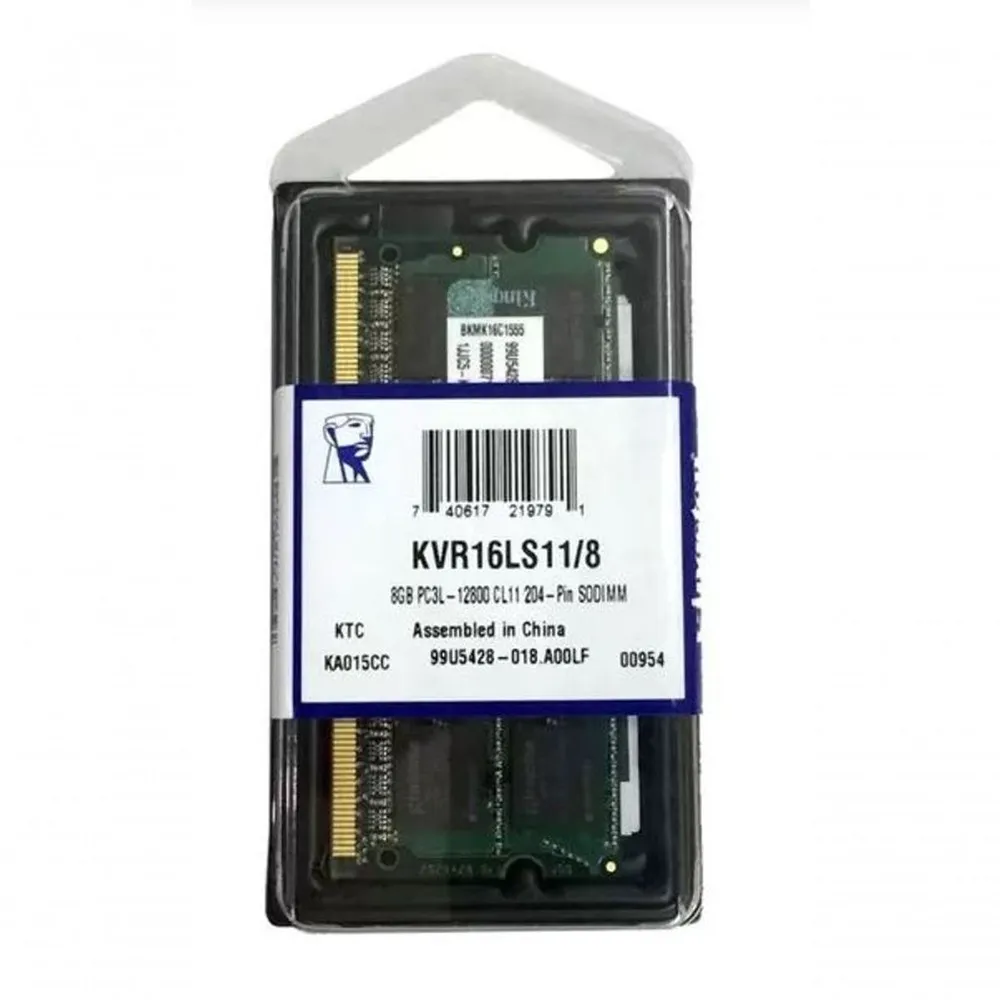 Memória Notebook Kingston ValueRAM 8GB DDR3L 1600MHz 1.35V SODIMM CL11 KVR16LS11/8 — foto 2