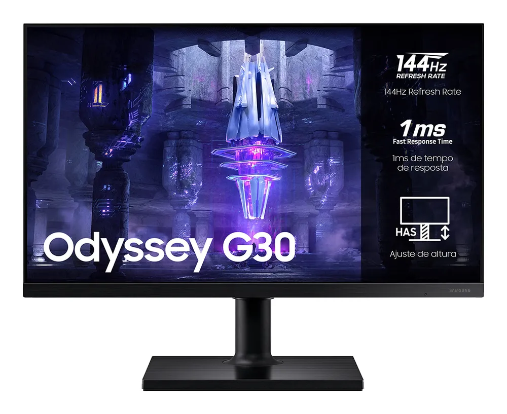 Monitor Gamer Samsung Odyssey G3 24" LED Full HD 144Hz 1ms Painel VA FreeSync Premium HDMI/DisplayPort Ajuste de Altura - LS24BG300ELMZD — foto 2