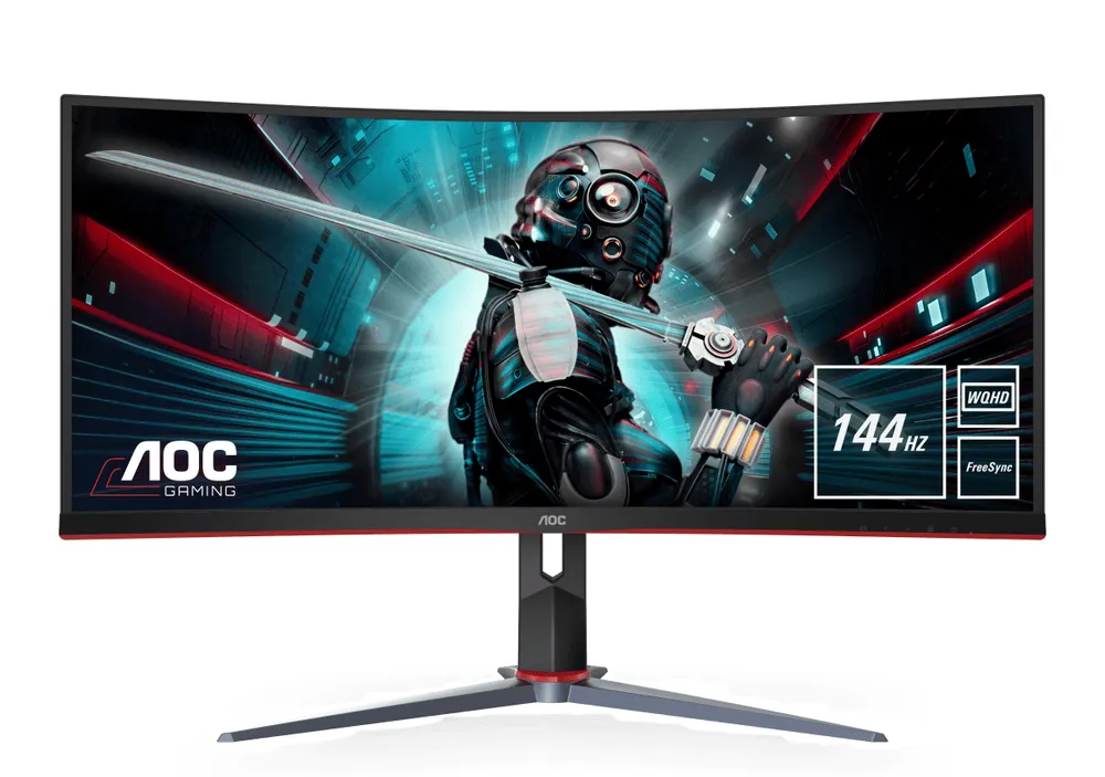 Monitor Gamer AOC CU34G2X 34" Curvo Ultrawide UWQHD 3440x1440 VA 144Hz 1ms 1500R Adaptive-Sync - HDMI/DisplayPort — foto 2
