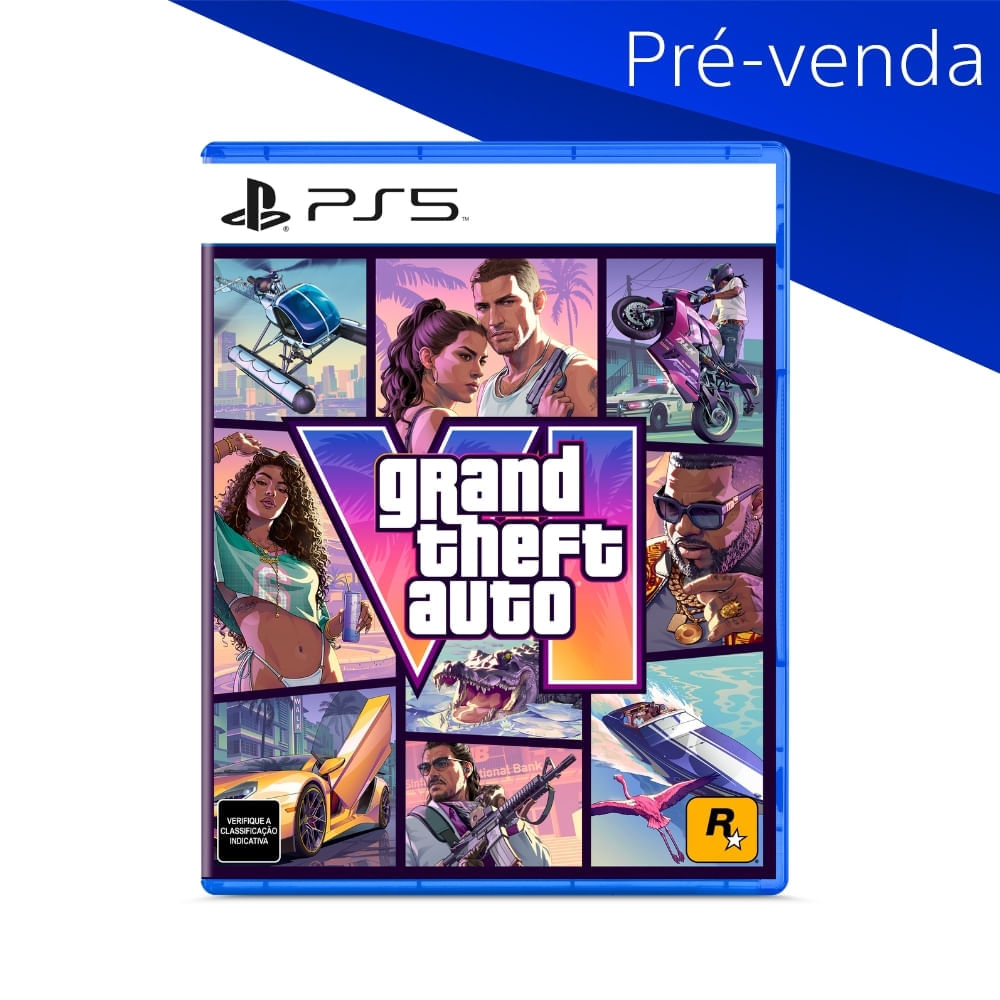 Jogo Grand Theft Auto VI para PS5 Rockstar Games Edição Standard Mídia Digital em Caixa
