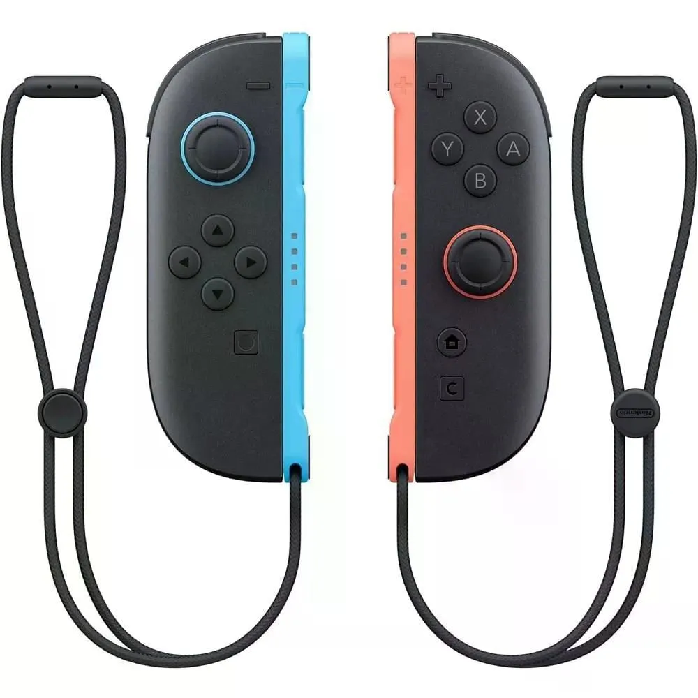 Controles Nintendo Switch 2 Joy-Con 2 Par Azul Claro e Vermelho Claro com Alças — foto 2