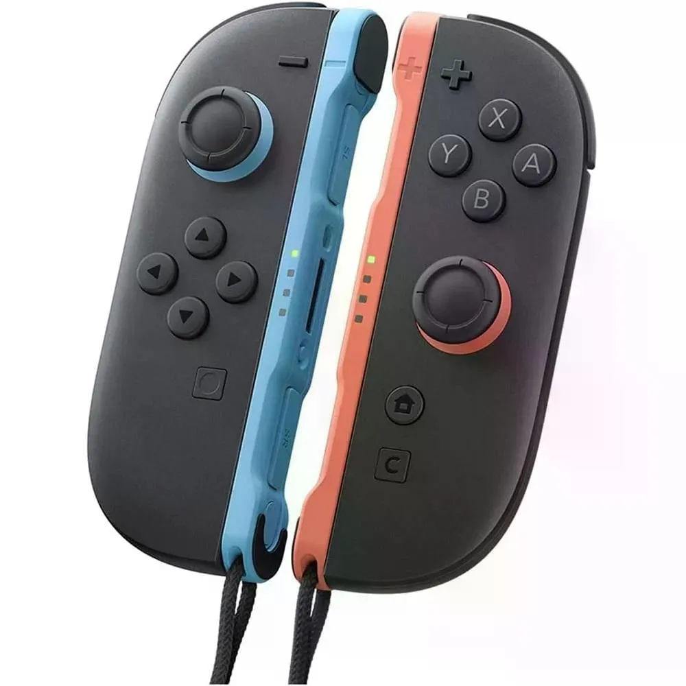 Controles Nintendo Switch 2 Joy-Con 2 Par Azul Claro e Vermelho Claro com Alças — foto 3