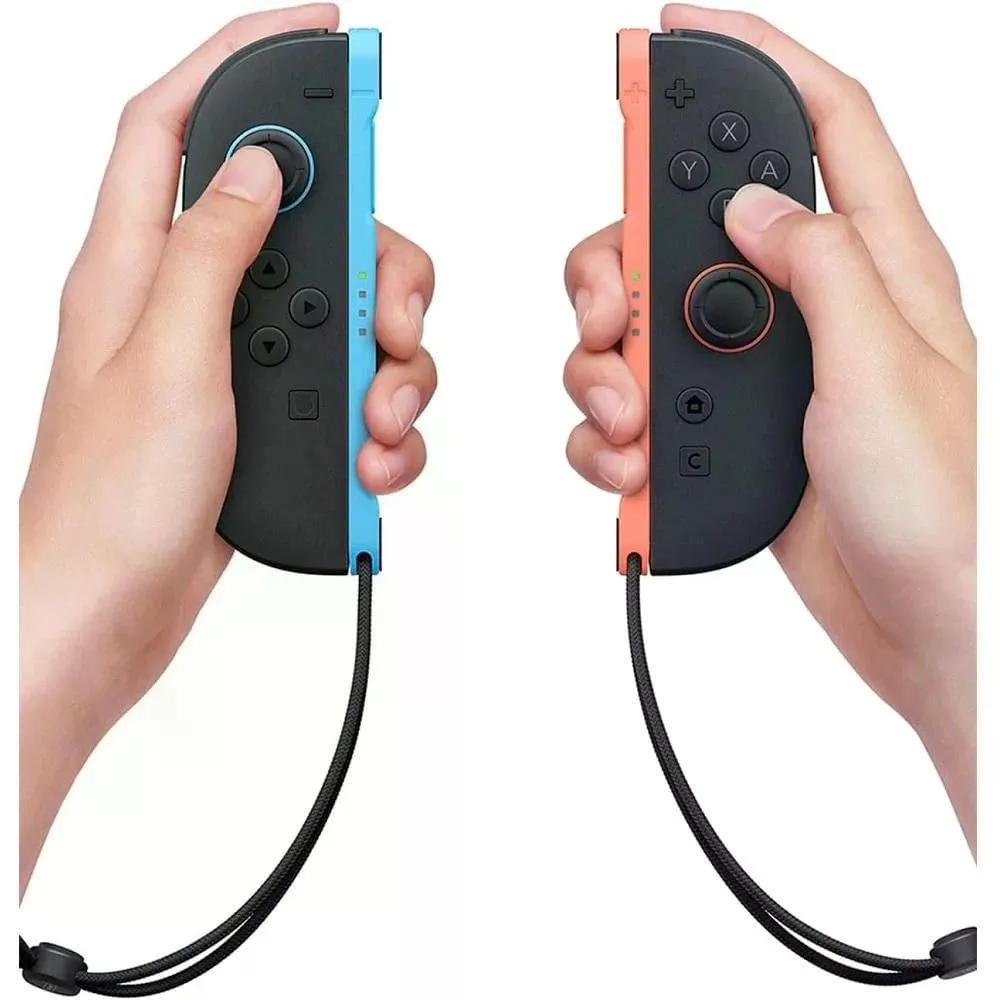 Controles Nintendo Switch 2 Joy-Con 2 Par Azul Claro e Vermelho Claro com Alças — foto 4