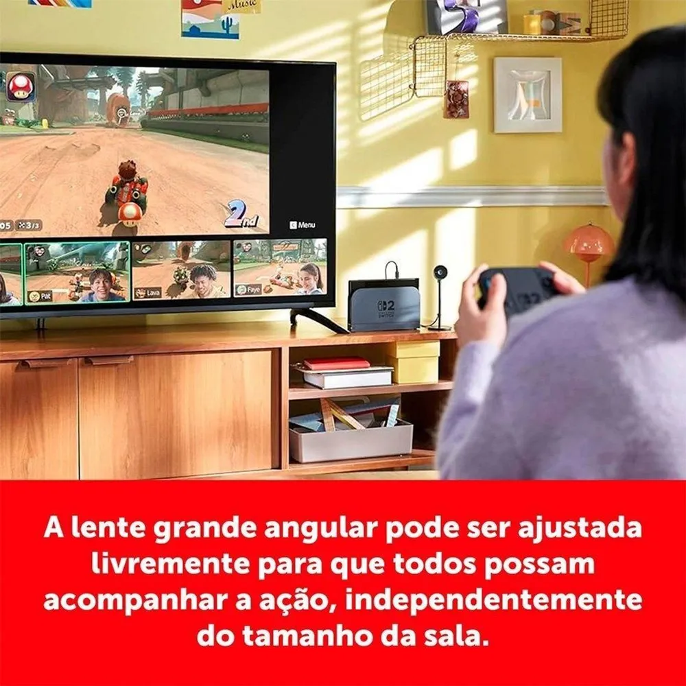 Câmera Nintendo Switch 2 USB-C com Lente Grande Angular e Obturador de Privacidade — foto 3