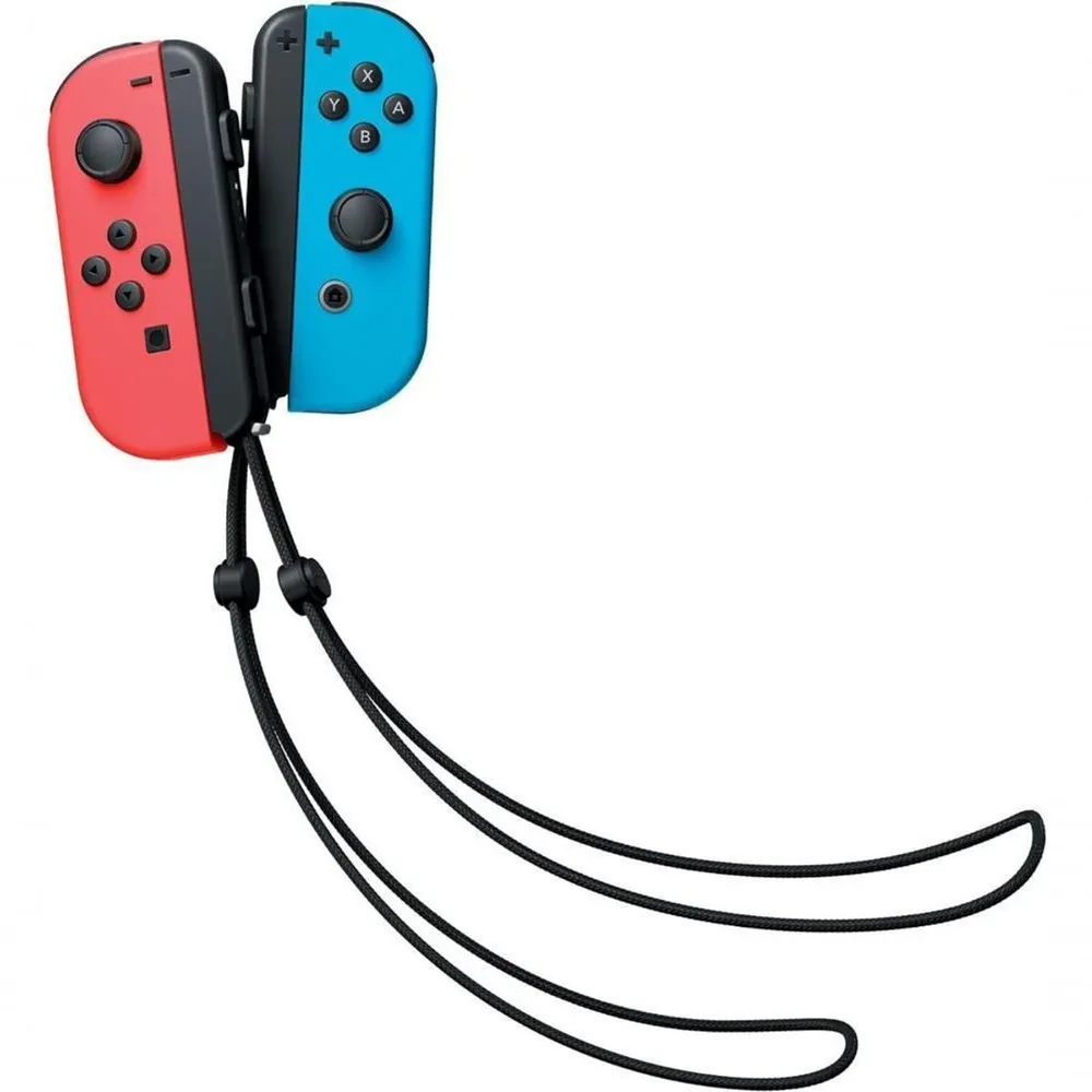 Controles Nintendo Switch Joy-Con Par Azul Neon e Vermelho Neon com Alças — foto 4