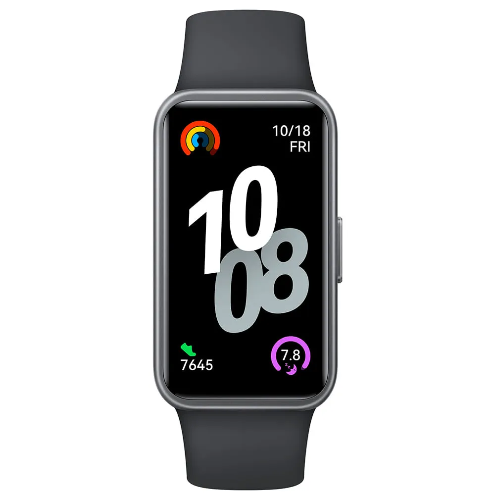 Smart Band Huawei Band 10 Tela AMOLED 1,47 Pol Caixa em Alumínio Pulseira Fluoroelastômero Preto — foto 2