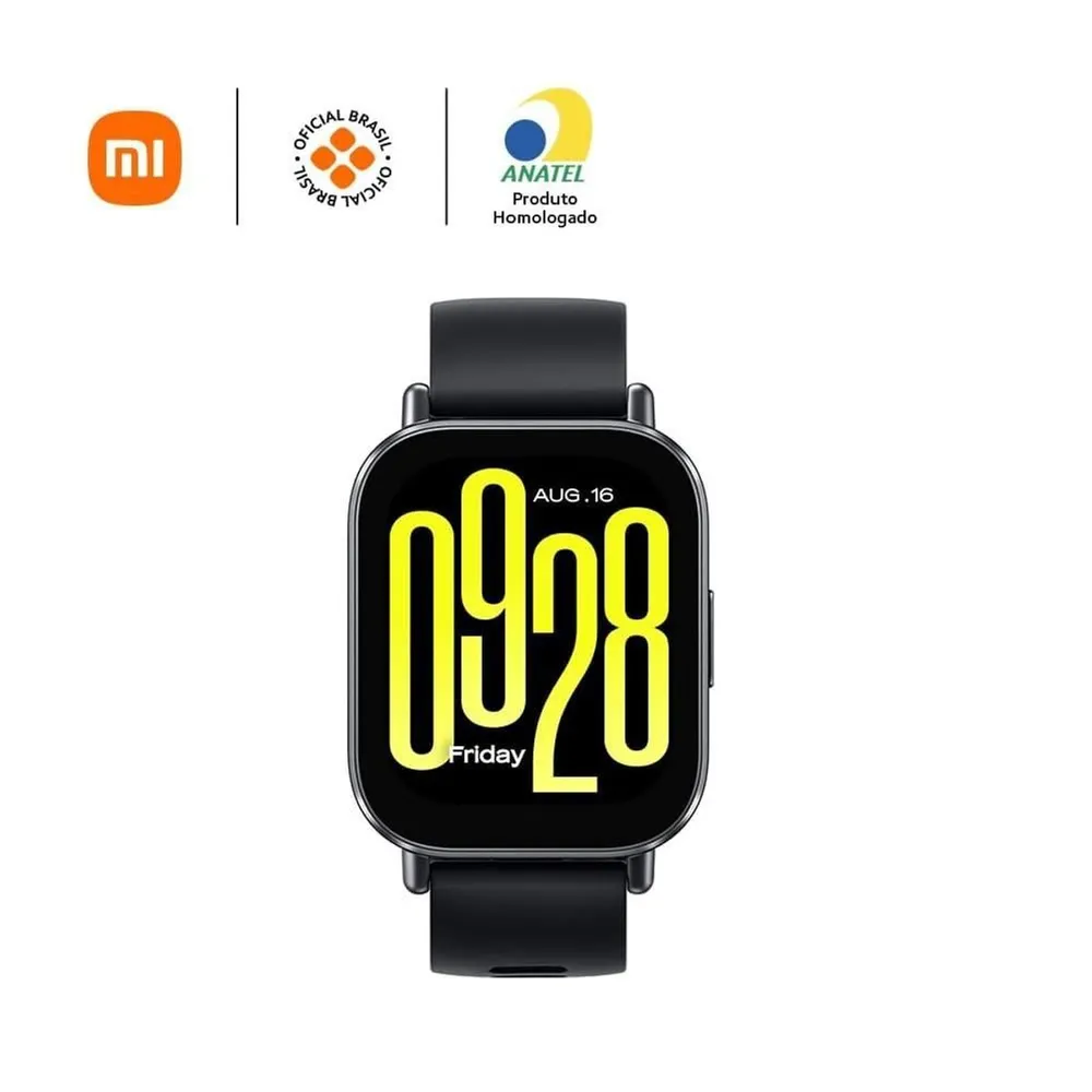 Smartwatch Xiaomi Redmi Watch 5 Active M2351W1 Tela 2 Pol Chamadas Bluetooth Alexa 5ATM Preto — foto 2