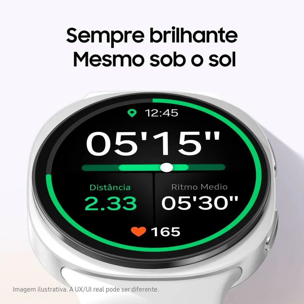 Smartwatch Samsung Galaxy Watch8 40mm Bluetooth Tela Super AMOLED Cristal de Safira GPS Prata — foto 2