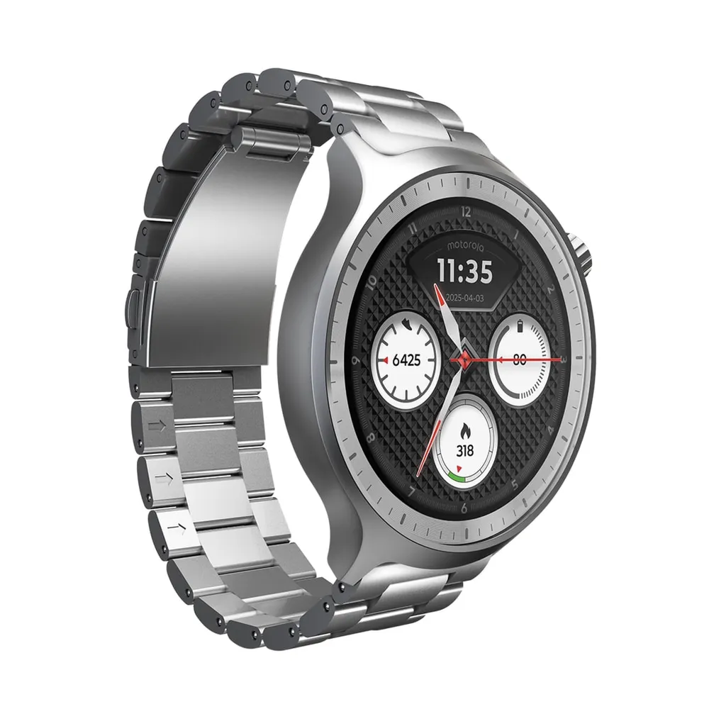Smartwatch Motorola Moto Watch XT2547 Tela OLED 1,4 Pol GPS Tecnologia Polar Prata — foto 3