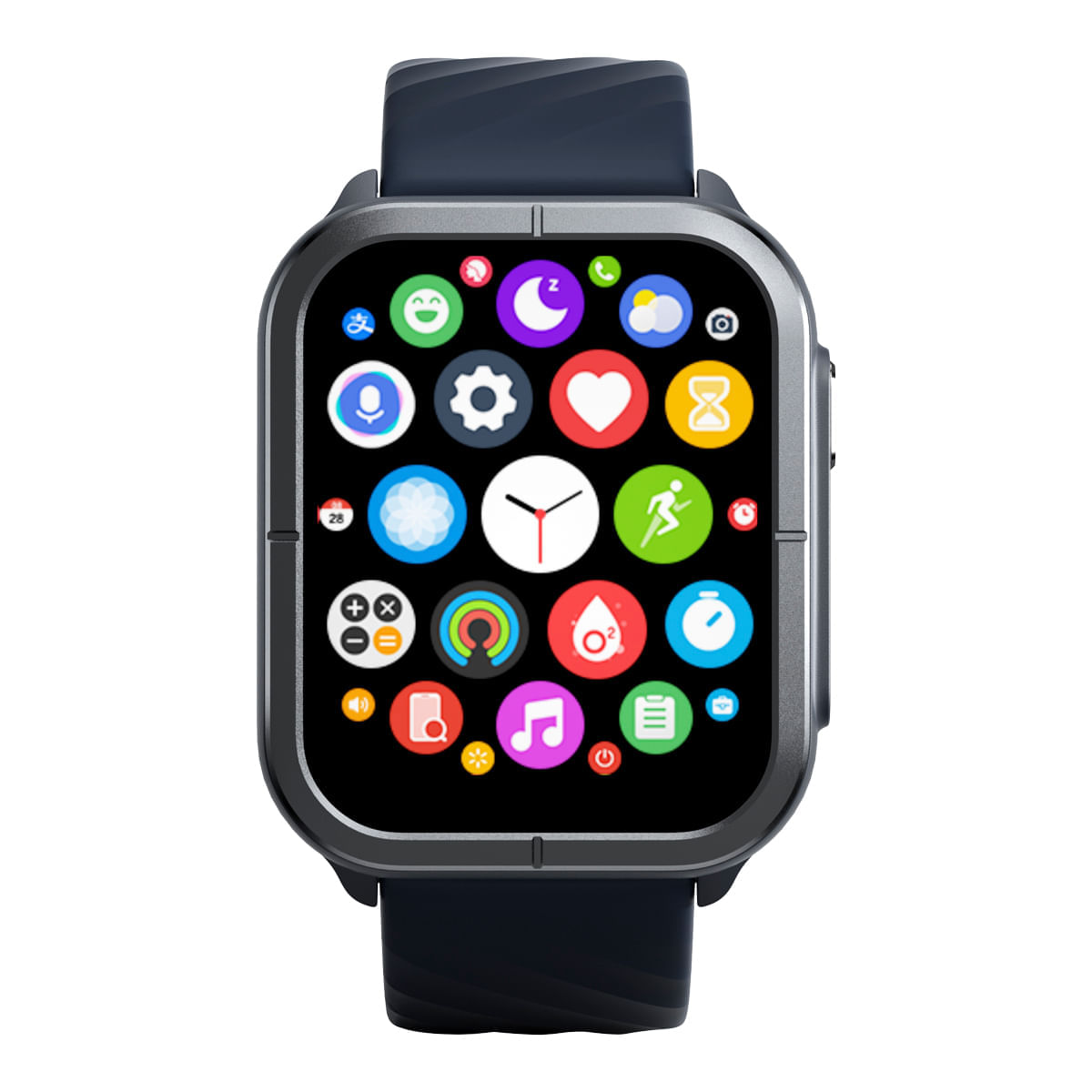 Smartwatch Mibro C3 Tela 1,85 Pol Chamadas Bluetooth 5.3 2ATM Preto