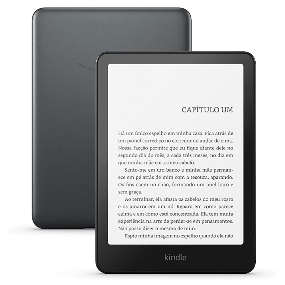 Leitor Digital Kindle Paperwhite Signature Edition Amazon 32 GB Tela 7 Pol Luz Autoajustável Carregamento Sem Fio Preto