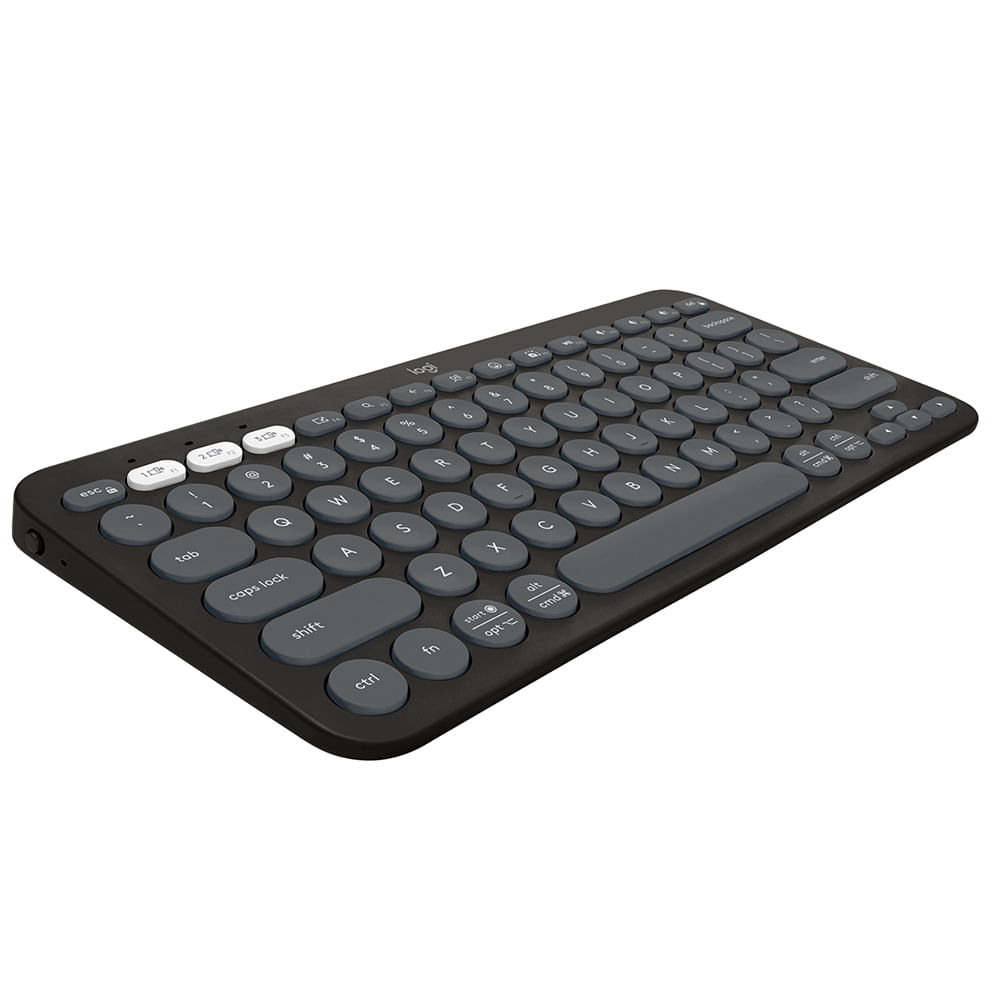 Teclado Sem Fio Logitech Pebble Keys 2 K380s Bluetooth Easy-Switch Compacto Silencioso Grafite