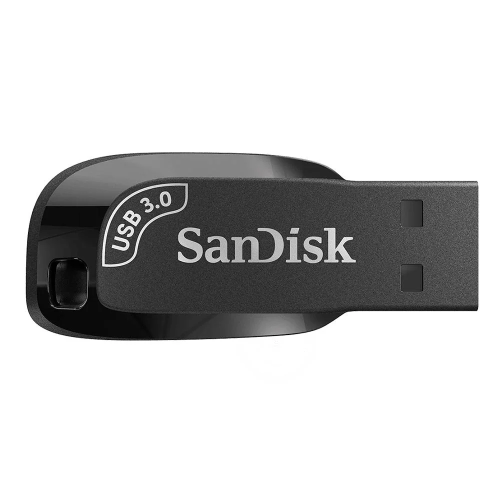 Pen Drive SanDisk Ultra Shift 128 GB USB 3.0 Leitura até 100 MB/s Preto SDCZ410-128G-G46