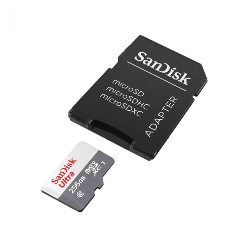 Cartão de Memória microSDXC SanDisk Ultra 256 GB Classe 10 UHS-I com Adaptador SD SDSQUNR-256G-GN6TA — foto 2
