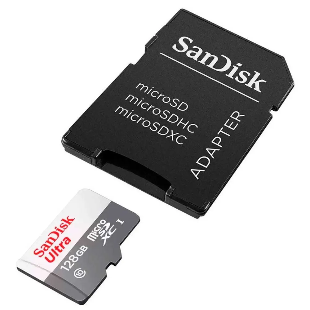 Cartão de Memória microSDXC SanDisk Ultra 128 GB Classe 10 UHS-I até 100 MB/s com Adaptador SDSQUNR-128G-GN3MA — foto 4