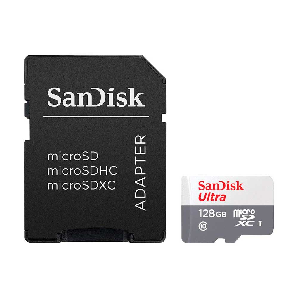 Cartão de Memória microSDXC SanDisk Ultra 128 GB Classe 10 UHS-I até 100 MB/s com Adaptador SDSQUNR-128G-GN3MA