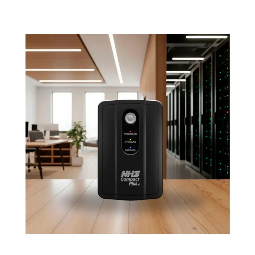 Nobreak NHS Compact Plus 4 1500VA Bivolt Entrada Automática Saída 120V 8 Tomadas 2 Baterias 7Ah — foto 4