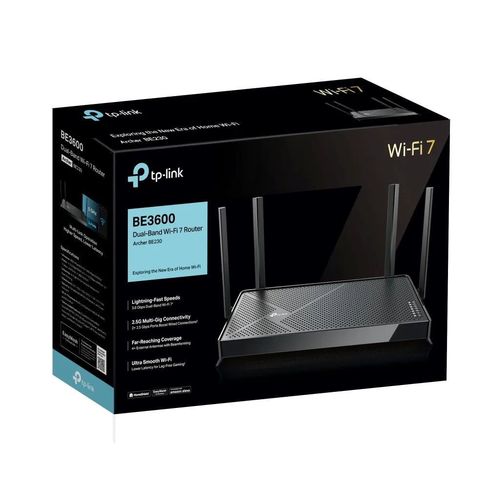 Roteador TP-Link Archer BE230 Wi-Fi 7 BE3600 Dual Band 2 Portas 2.5G e 3 Portas Gigabit — foto 4