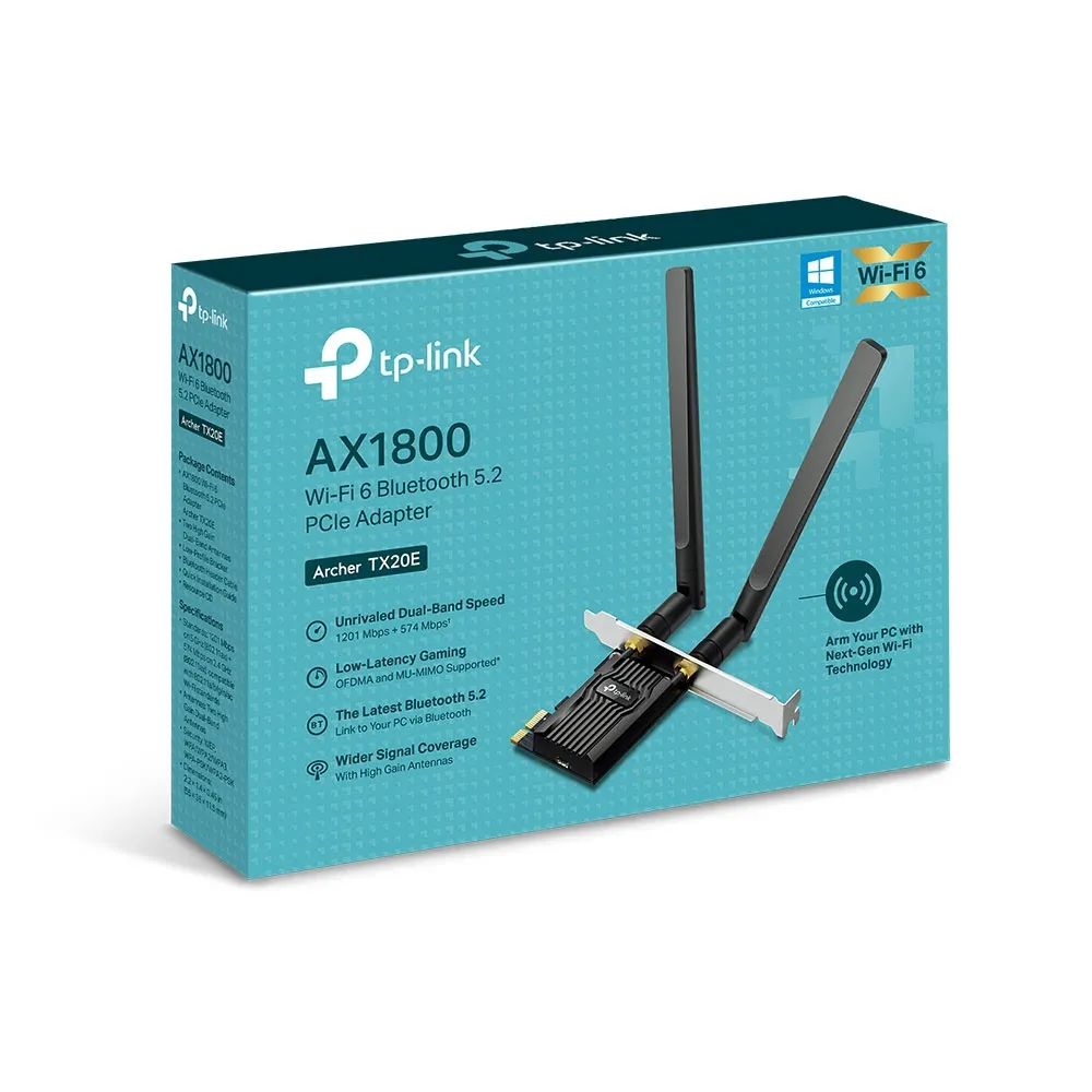 Adaptador Wi-Fi PCIe TP-Link Archer TX20E Wi-Fi 6 AX1800 Bluetooth 5.2 — foto 2