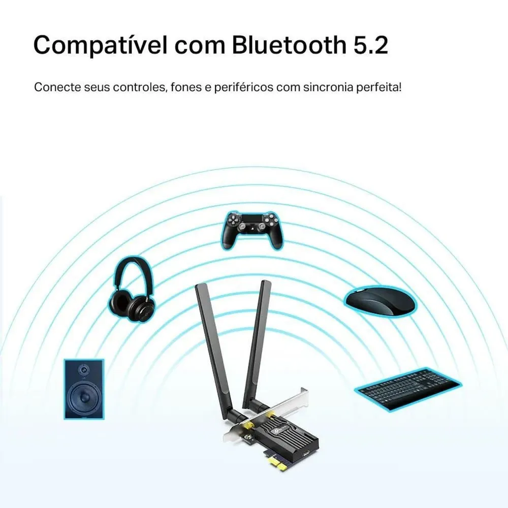 Adaptador Wi-Fi PCIe TP-Link Archer TX20E Wi-Fi 6 AX1800 Bluetooth 5.2 — foto 3