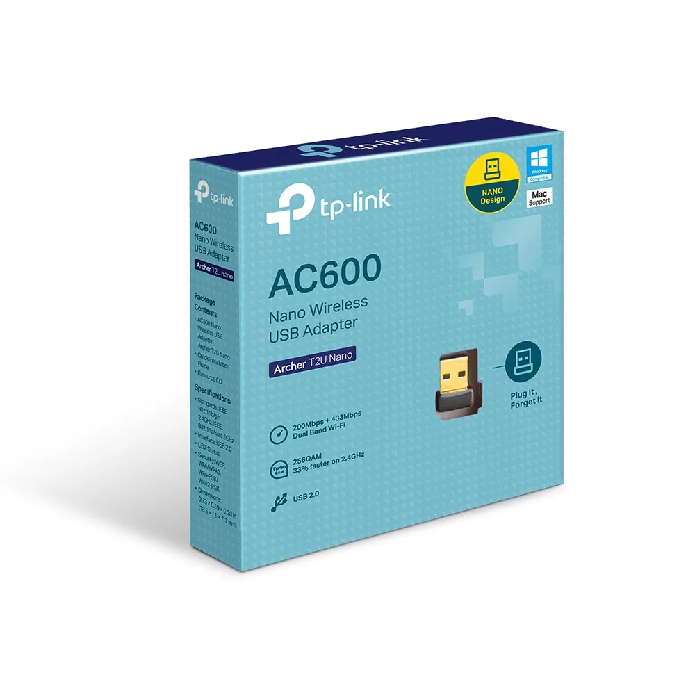 Adaptador Wi-Fi USB TP-Link Archer T2U Nano AC600 Dual Band — foto 3