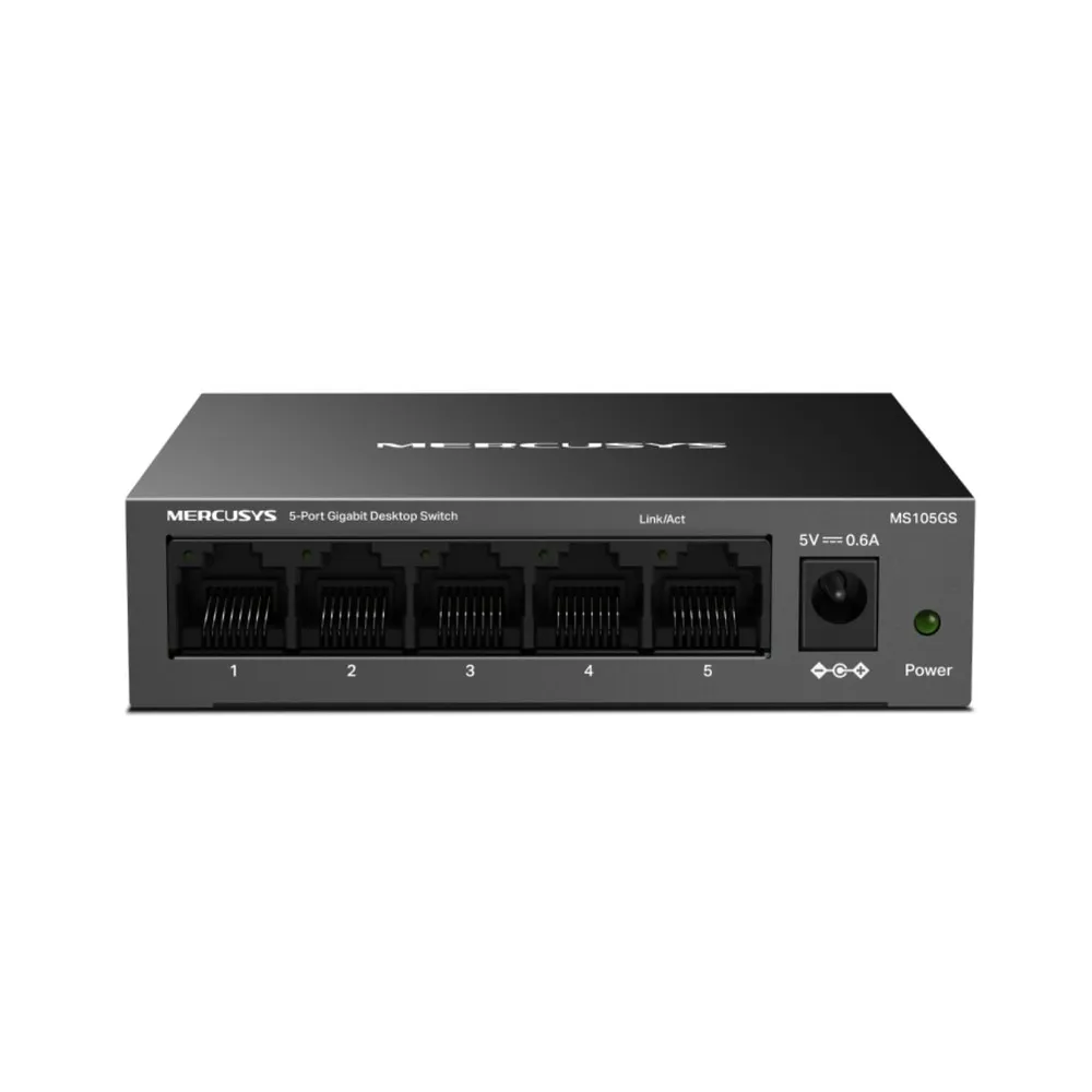 Switch Mercusys MS105GS 5 Portas Gigabit 10/100/1000 Mbps Gabinete Metálico — foto 2